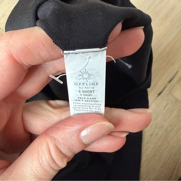 OFFLINE By Aerie High Waisted Crossover Black Super Flare Legging Sz S *X14 - Picture 5 of 6